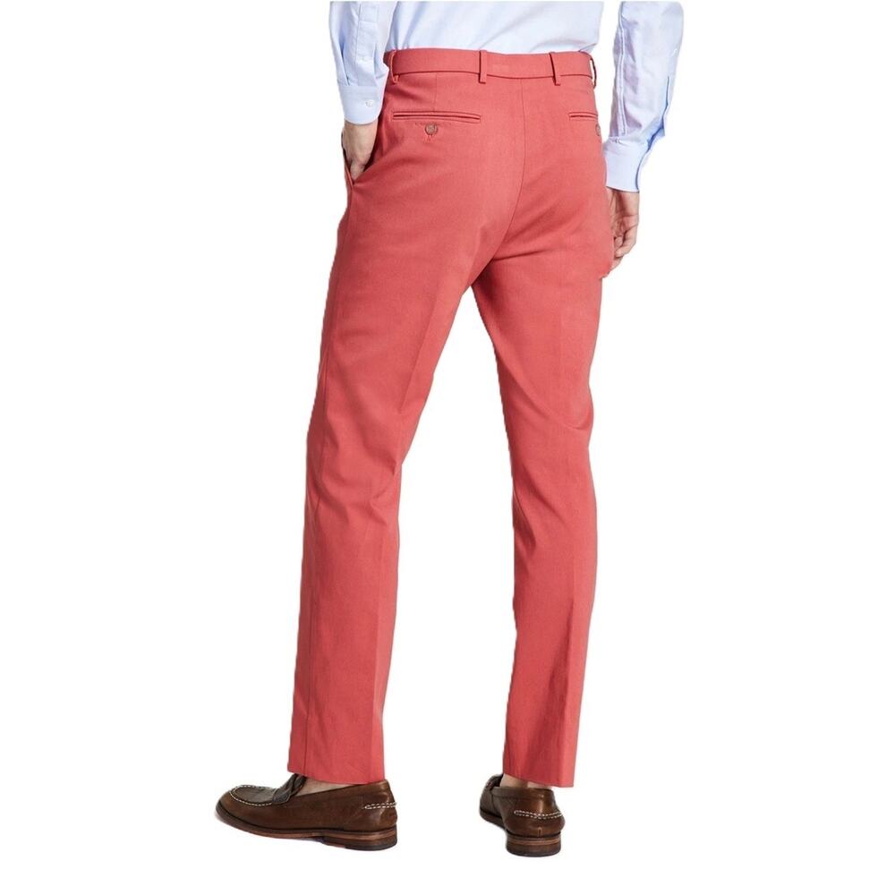 Tommy Hilfiger Mens Modern Fit Dress Pants 38x30 Red Solid Flex Stretch NWT - Picture 8 of 10